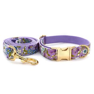  DCA050 Sakura Dog Color and leash Set with flower (6)