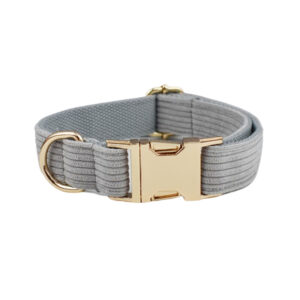 DCA101 Gray Cordurory Dog Bow tie collar 2 → AmazpetSupplies.com DCA101 Gray Cordurory Dog Bow tie collar 2