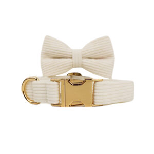 DCA109 White Cordurory Dog Collar set 14 → AmazpetSupplies.com DCA109 White Cordurory Dog Collar set 14