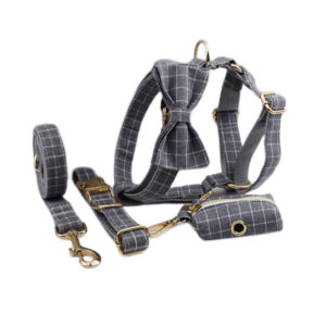 DCA114 Gray Plaid Dog Harness 5 → AmazpetSupplies.com DCA114 Gray Plaid Dog Harness 5