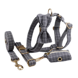 DCA114 Gray Plaid Dog Harness 7 → AmazpetSupplies.com DCA114 Gray Plaid Dog Harness 7