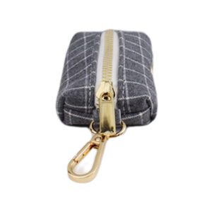 DCA114 Gray Plaid Dog Poop bag holder 1 → AmazpetSupplies.com DCA114 Gray Plaid Dog Poop bag holder 1