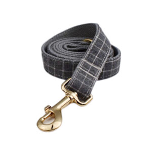DCA114 Gray Plaid Dog leash 1 → AmazpetSupplies.com DCA114 Gray Plaid Dog leash 1