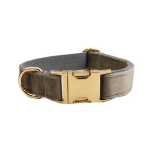 DCA126 Tortilla Brown Velvet Dog Collar Leash and Harness Set 5 → AmazpetSupplies.com DCA126 Tortilla Brown Velvet Dog Collar Leash and Harness Set 5