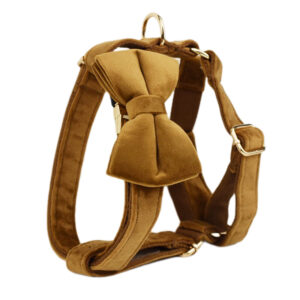 DCA135 Tawny Brown Velvet Dog Collar leash and harness set 17 → AmazpetSupplies.com DCA135 Tawny Brown Velvet Dog Collar leash and harness set 17