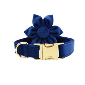 DCA155 Navy Blue velet dog harness 8 → AmazpetSupplies.com DCA155 Navy Blue velet dog harness 8