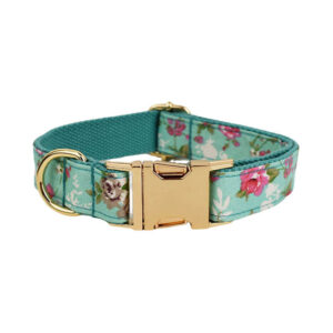 DCA165 Blue Flower Dog Collar Leash and harness 6 → AmazpetSupplies.com DCA165 Blue Flower Dog Collar Leash and harness 6
